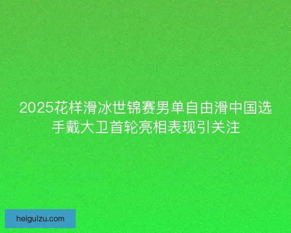 2025花样滑冰世锦赛男单自由滑中国选手戴大卫首轮亮相表现引关注