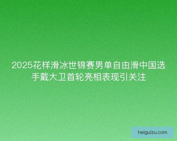 2025花样滑冰世锦赛男单自由滑中国选手戴大卫首轮亮相表现引关注
